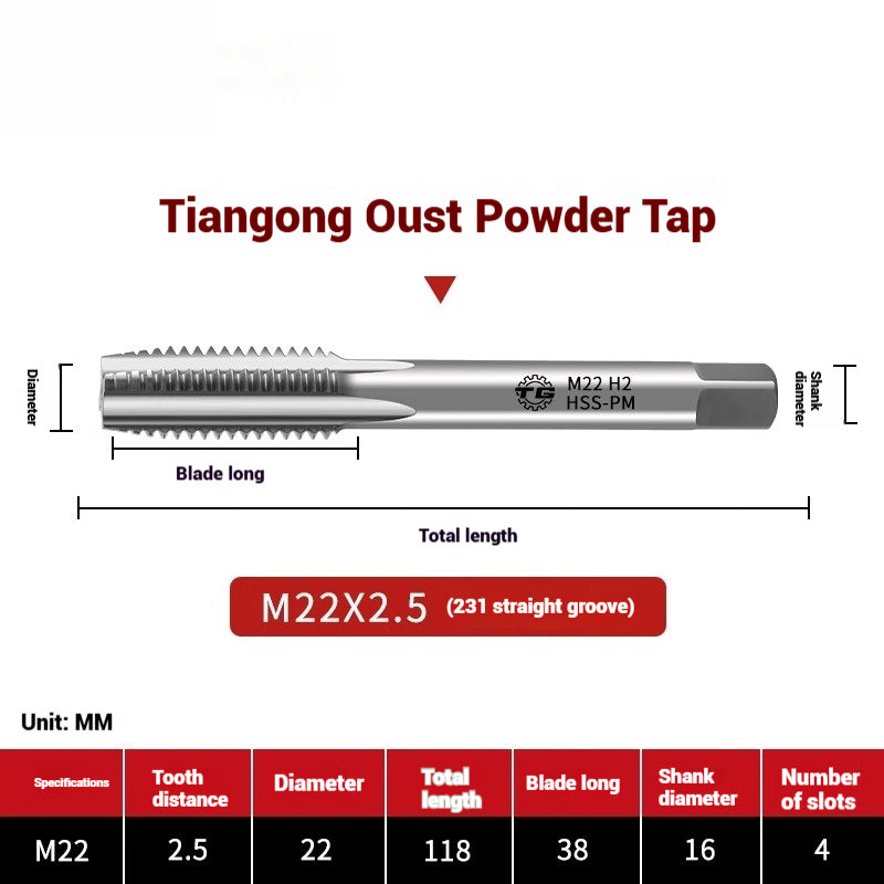 1097-Powder metallurgy machine taps stainless steel special taps straight groove spiral apex screw tip taps taps Shandong Denso Pricision Tools Co.,Ltd.